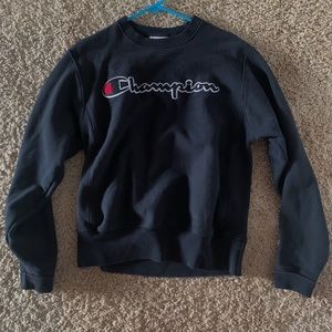 Black champion crew neck, unisex